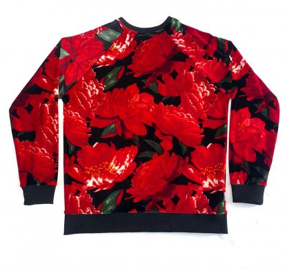 Poleron amapolas negro back